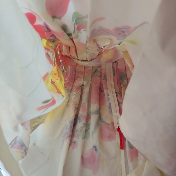 Eliza J Floral Print Fit & Flare Dress, Size 6 Zip up Multi Colored - Picture 5 of 9